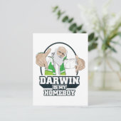 Darwin is mijn homeboy (volledige kleur) briefkaart (Staand voorkant)