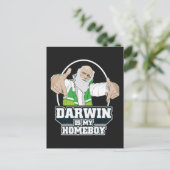 Darwin is mijn homeboy (volledige kleur) briefkaart (Staand voorkant)
