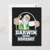 Darwin is mijn homeboy (volledige kleur) briefkaart (Voorkant / Achterkant)