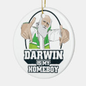 Darwin is mijn homeboy (volledige kleur) keramisch ornament (Links)