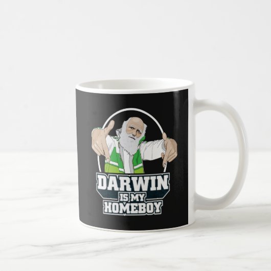 Darwin is mijn homeboy (volledige kleur) koffiemok (Rechts)