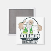 Darwin is mijn homeboy (volledige kleur) magneet (Voorkant / Achterkant)