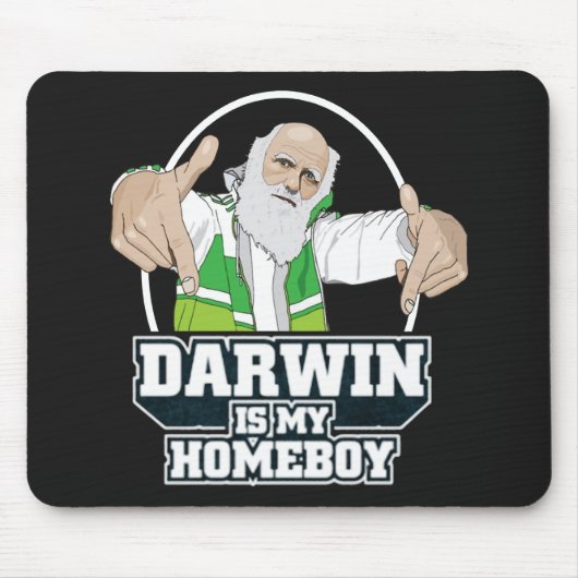 Darwin is mijn homeboy (volledige kleur) muismat (Voorkant)