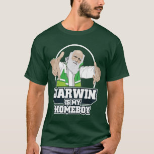 Darwin is mijn homeboy (volledige kleur) t-shirt