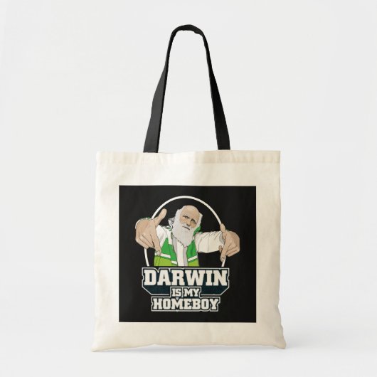 Darwin is mijn homeboy (volledige kleur) tote bag (Voorkant)