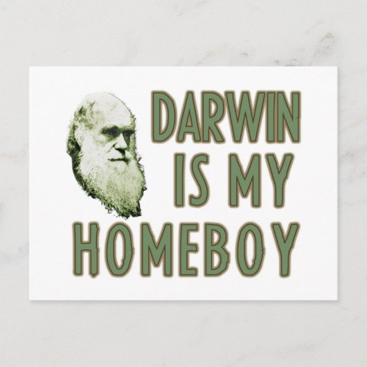 Darwin is mijn huisjongen briefkaart (Voorkant)