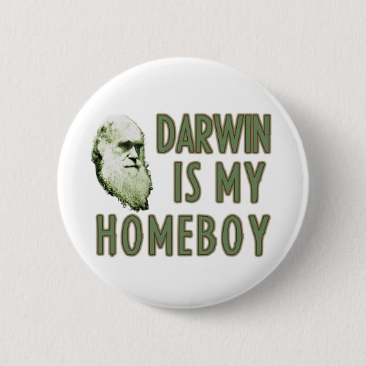 Darwin is mijn huisjongen ronde button 5,7 cm (Voorkant)