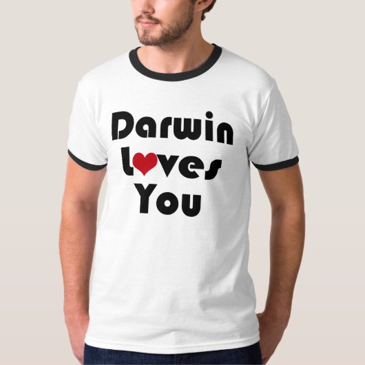 Darwin Lves You T-shirt (Voorkant)