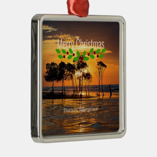 Darwin mangrove, Prettig kerstfeest Metalen Ornament (Rechts)