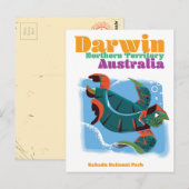 Darwin, Noordelijk Territorium Australië reisposte Briefkaart (Voorkant / Achterkant)