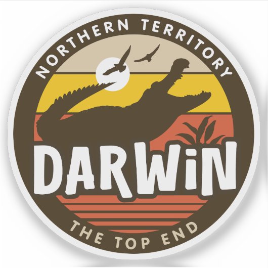 Darwin, Noordelijk Territorium Australië Sticker (Voorkant)