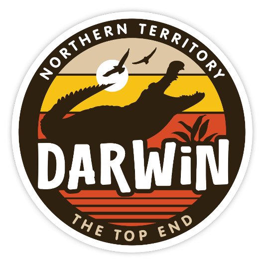 Darwin, Noordelijk Territorium Australië Sticker