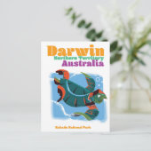 Darwin, Northern Territory Australia reisposter Briefkaart (Staand voorkant)