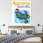 Darwin, Northern Territory Australia reisposter Canvas Afdruk (Insitu (Slaapkamer))