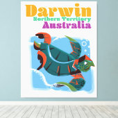 Darwin, Northern Territory Australia reisposter Canvas Afdruk (Insitu (Houten vloer))