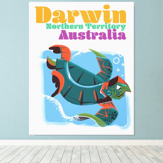 Darwin, Northern Territory Australia reisposter Canvas Afdruk (Insitu (Houten vloer))