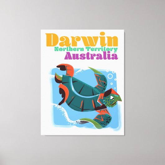 Darwin, Northern Territory Australia reisposter Canvas Afdruk (Voorkant)