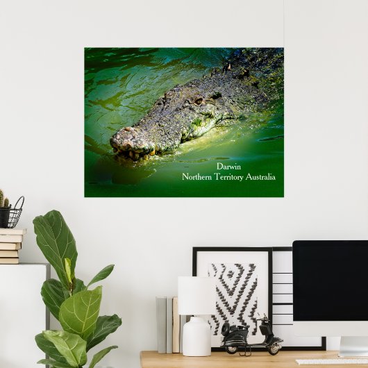 Darwin Northern Territory - Crocodile Poster (Thuiskantoor)