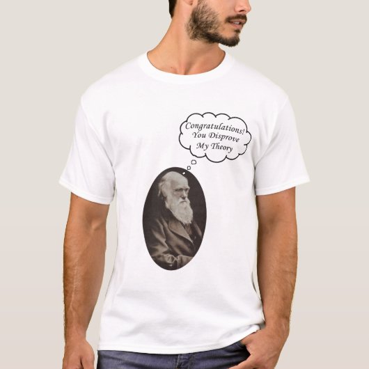 Darwin ontkrachten theorie t-shirt (Voorkant)