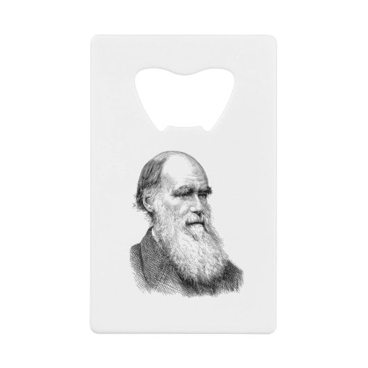 Darwin Portrait Evolution/ Charles Darwin Creditkaart Flessenopener (Voorkant)