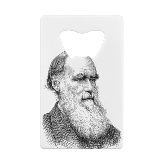 Darwin Portrait Evolution/ Charles Darwin Creditkaart Flessenopener (Achterkant)