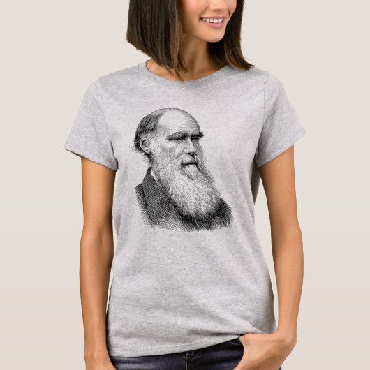 Darwin Portrait Evolution/ Charles Darwin T-shirt (Voorkant)