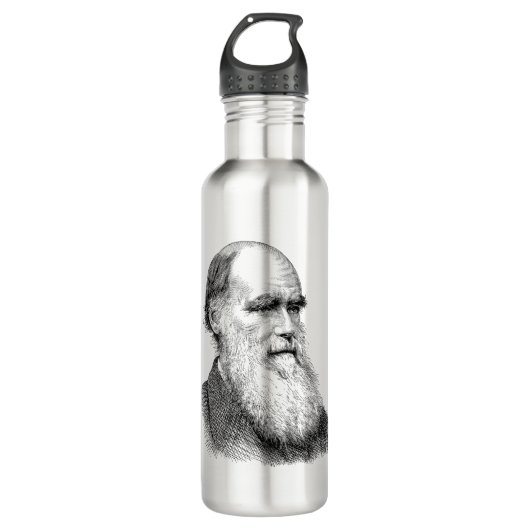 Darwin Portrait Evolution/ Charles Darwin Waterfles (Voorkant)