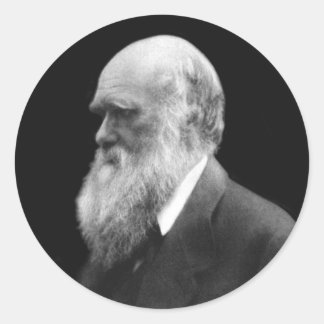 Darwin Portrait Ronde Stickers