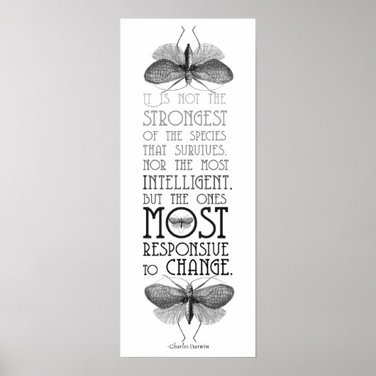 Darwin Quote Evolution Poster (Voorkant)