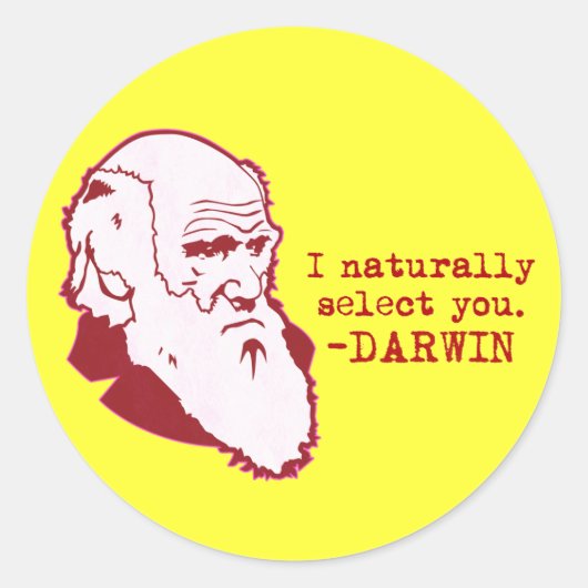 Darwin Ronde Sticker (Voorkant)
