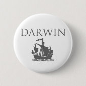 Darwin & Ship Ronde Button 5,7 Cm (Voorkant)