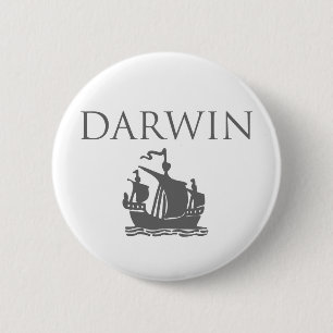 Darwin & Ship Ronde Button 5,7 Cm