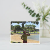 darwin strand lifeguard briefkaart (Staand voorkant)