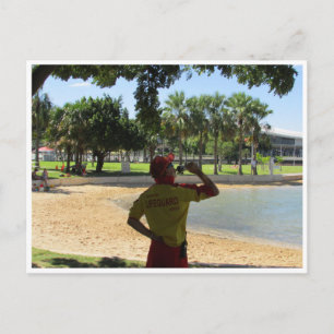 darwin strand lifeguard briefkaart