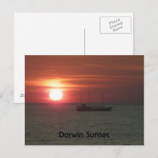 Darwin Sunset Briefkaart (Voorkant / Achterkant)