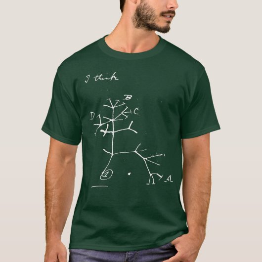 Darwin tree of life development science shirt (Voorkant)