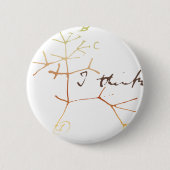 Darwin Tree of life: Ik denk Ronde Button 5,7 Cm (Voorkant)