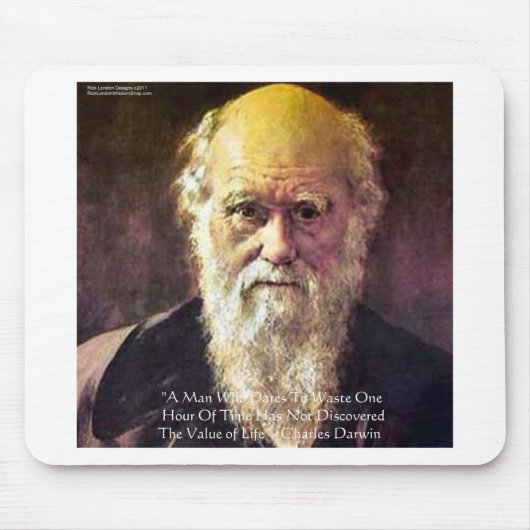 Darwin "Value of Life" Wisdom Quote Gifts & Kaarte Muismat (Voorkant)