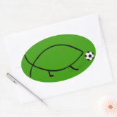 Darwin Voetbal Kick Ovale Sticker (Envelop)