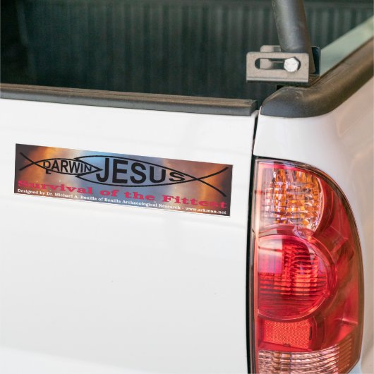 Darwin vs. Jesus bumper sticker (Op Truck)