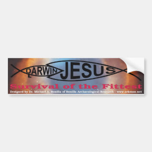 Darwin vs. Jesus bumper sticker