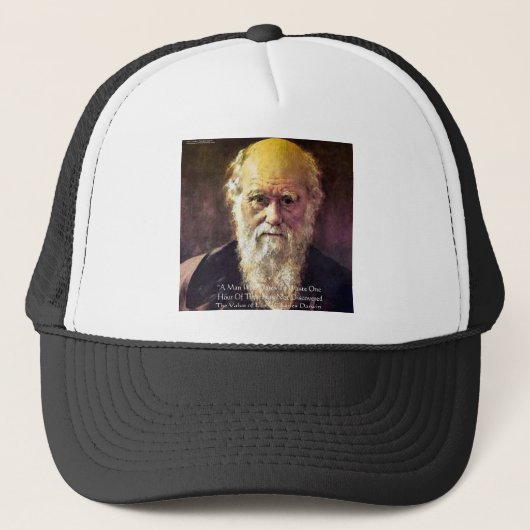 Darwin "Waarde Van Het Leven" Wijsheid Citaat Cade Trucker Pet (Voorkant)