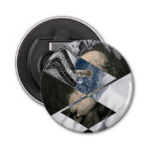 Darwin was een Geoloog Button Bottle Open Button Flesopener (Voorkant)