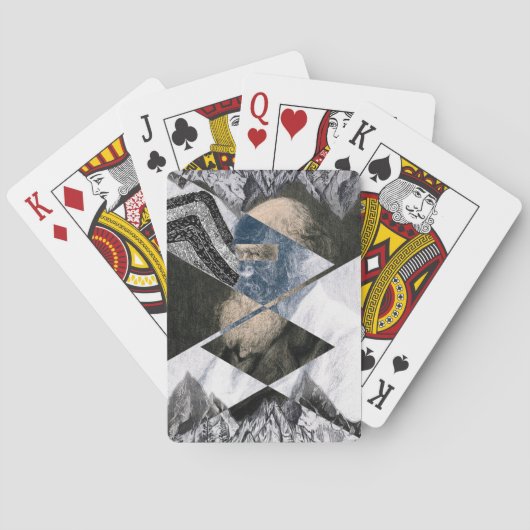 Darwin was een geoloog die op klassieke wijze spee pokerkaarten (Achterkant)