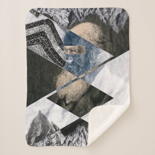 Darwin was een Geoloog kleine Sherpa Blanket Sherpa Deken (Voorkant)