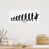 Darwiniaanse evolutie van Rap "RAPPER" Art Poster (Keuken)