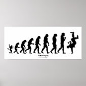Darwiniaanse evolutie van Rap "RAPPER" Art Poster (Voorkant)