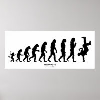 Darwiniaanse evolutie van Rap "RAPPER" Art Poster