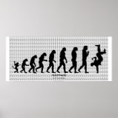 Darwiniaanse evolutie van Rap "RAPPER" Art Poster (Voorkant)