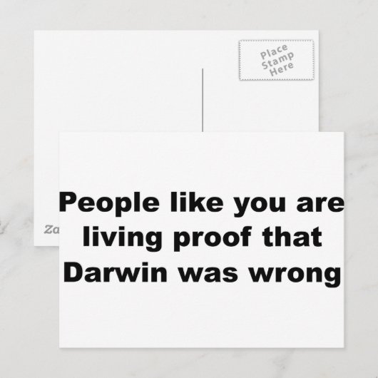 Darwiniaanse Insult Slogan! Briefkaart (Voorkant / Achterkant)